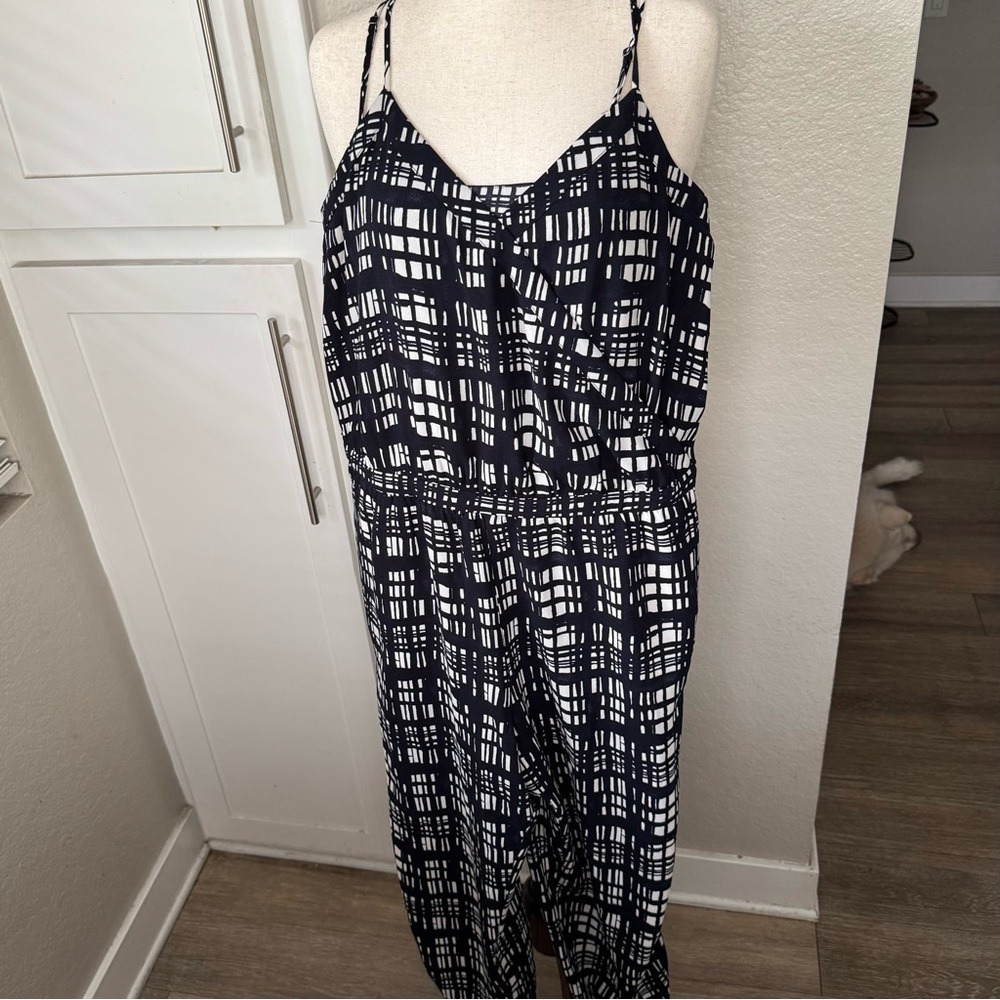 Madewell Women's Navy & White Jumpsuit Chic Classy - Picture 3 of 5